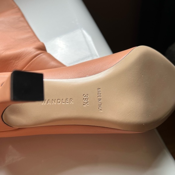 WANDLER Lina Lambskin Leather Knee-High Boots Sepia Color Size 39.5 NIB - Picture 6 of 10